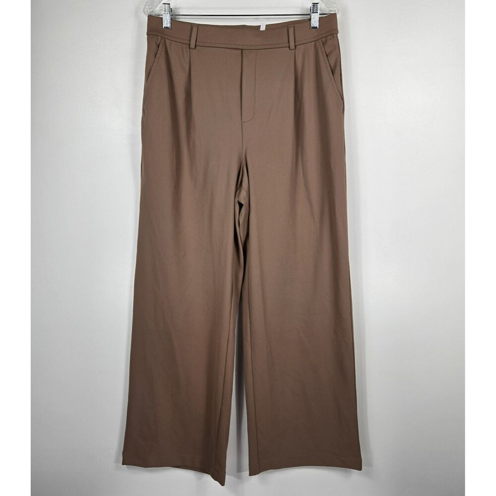 Halara Women's Large Regular Brown Pleated Casual Career Dress Pants NWOT H32